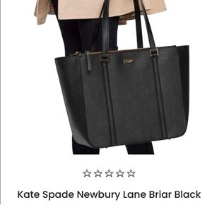 Kate Spade Black Leather Newbury Lane Briar Tote Bag